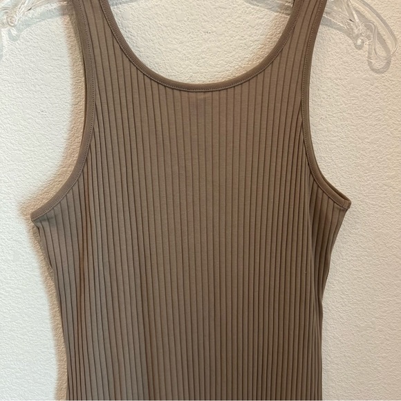NWT Kotn Taupe Ribbed Midi Tank Dress Size Small - Picture 9 of 9
